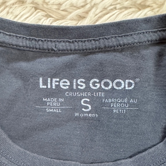 Life Is Good Women’s Stay Positive Long Sleeve Tee - Navy Crusher-Lite - Picture 2 of 5